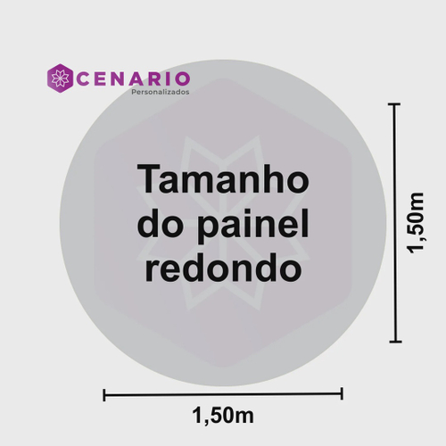 Painel Redondo Festa Leo O Caminhão 3d Decoração Tecido Sublimado C/  Elástico