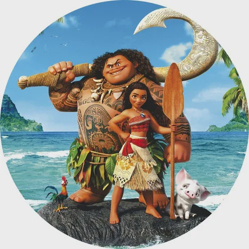 Moana Adulta Com Painel Redondo Álbum I – Dilce Festas