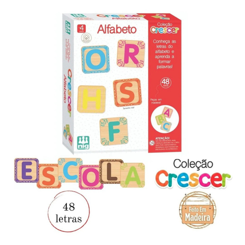 Kit Pedagógico Educativo Com 9 Jogos Madeira Nig Brinquedos no Shoptime