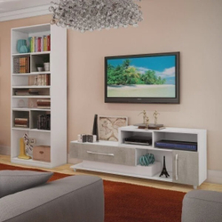 Sala de Estar Completa com Rack para TV até 45 Polegadas e Estante Espresso Móveis Menor preço em Sala de Estar Completa com Rack para TV até 45 Polegadas e Estante Espresso Móveis