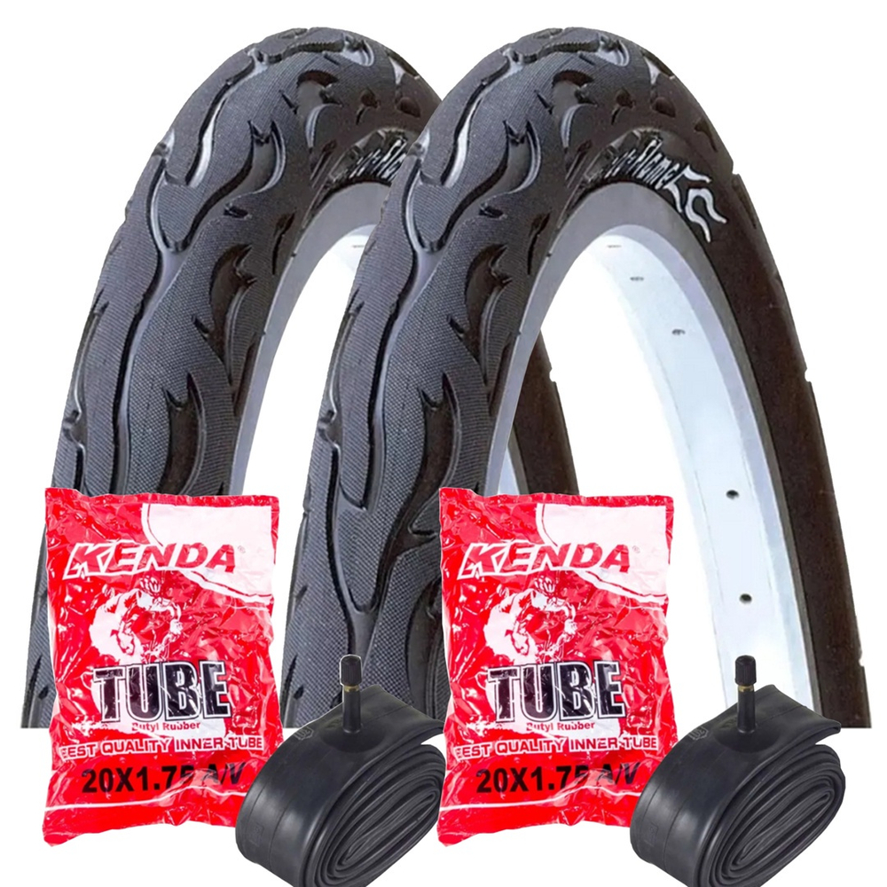 Par de Pneu Kenda Flame Aro 20x2.25 + Câmara Kenda Aro 20 em Promoção ...