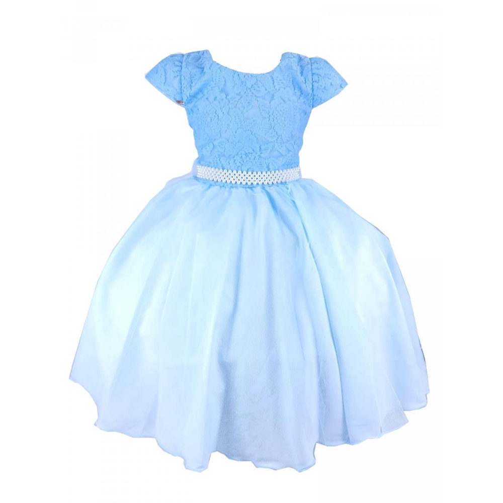 Vestido Infantil Cinderela Azul Brilho Festas Princesa - Rosa Charmosa  Atacado