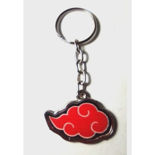 Chaveiro Metal Símbolo Akatsuki Anime Ninja Naruto Geek no Shoptime