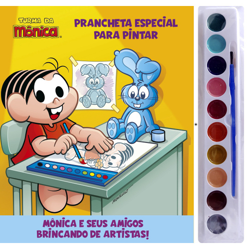 Livro para Colorir Turma da Mônica com Aquarela - Livros de