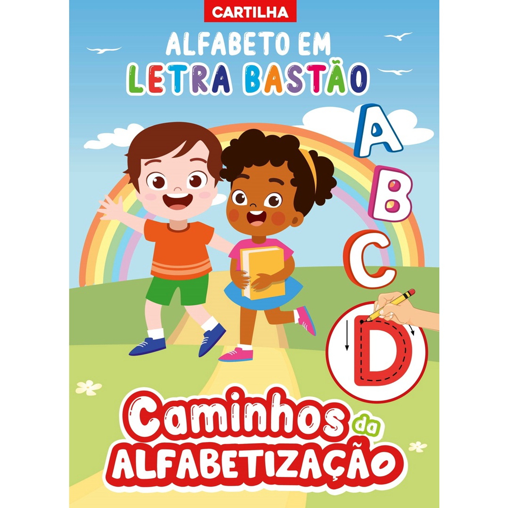 Livro - Caminhos Da Alfabetização - Cartilha Alfabeto Em Letra Bastão ...