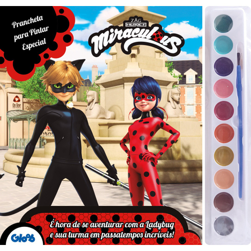 Miraculous Ladybug Prancheta para Colorir com 1500 Adesivos