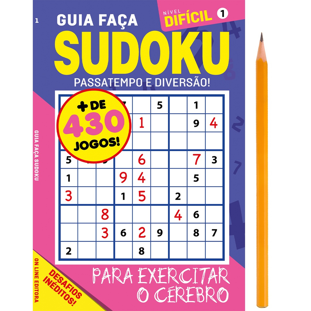 Livro Sudoku Ed. 14 - Difícil - Só Jogos 9x9 - 6 por página