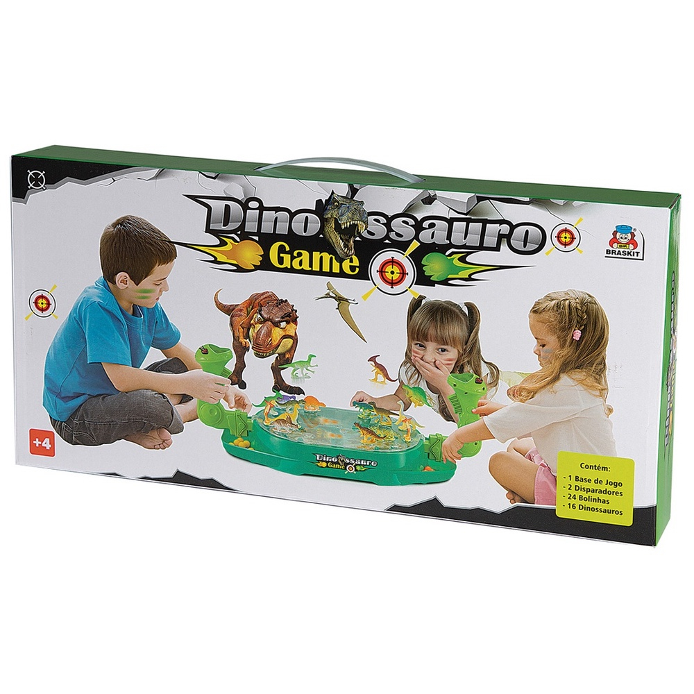 Jogo Dinossauro Game Braskit Brinquedo Infantil Guerra de Dinossauros  Tabuleiro com 16 Dinossauros, Magalu Empresas