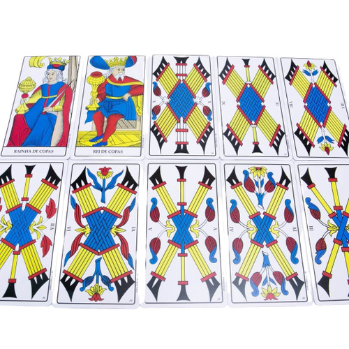 Baralho Tarot Tarô De Marselha Original 78 Cartas Plastificadas e Manual  Colorido - Escorrega o Preço