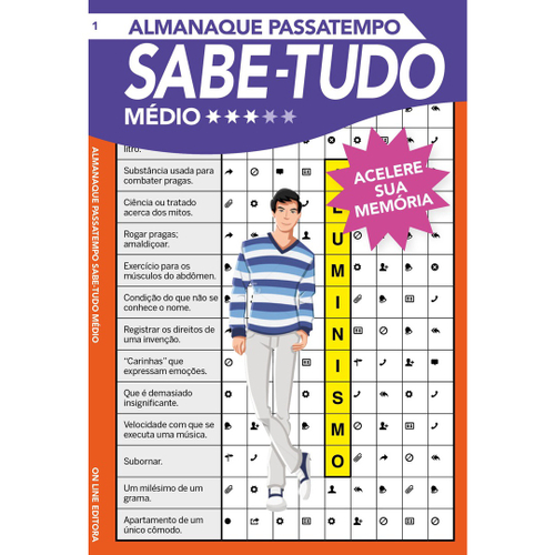 Almanaque Sabe Tudo - Caça Palavras - Médio