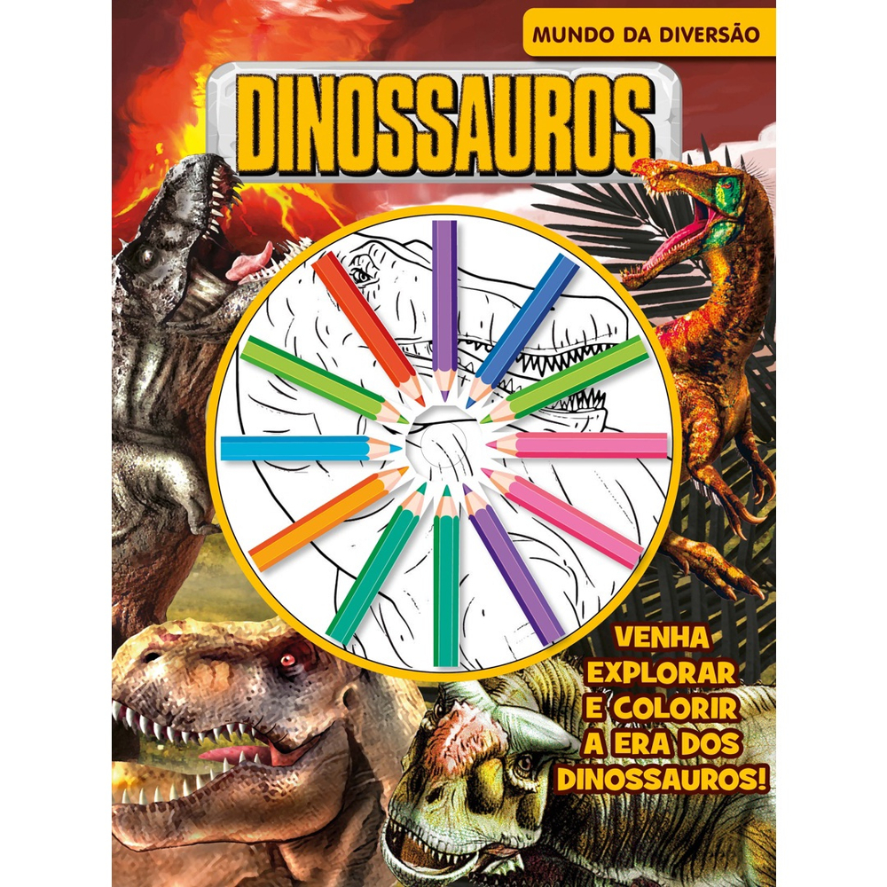 Livro Aquarela Dinossauro Rex Pintar Infantil Atividade Arte