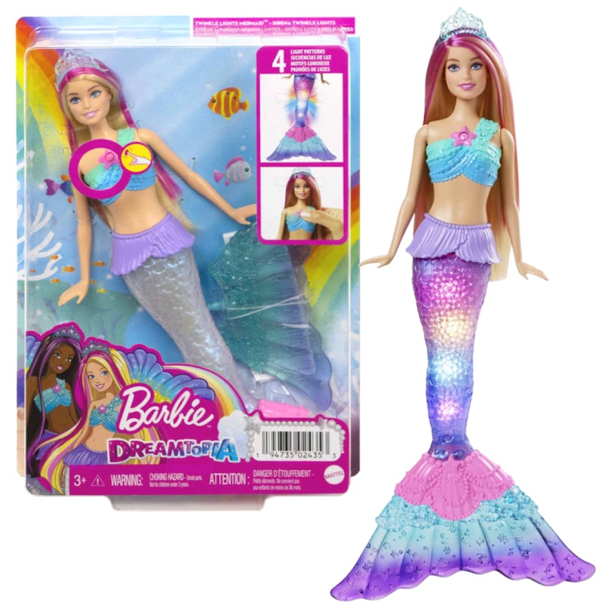 Barbie Sereia Loira com Cauda Rosa - Mattel 