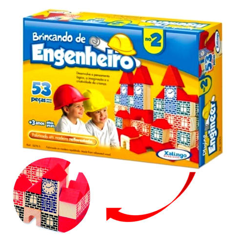 Blocos De Montar Brinquedo Infantil Jogo De Encaixar