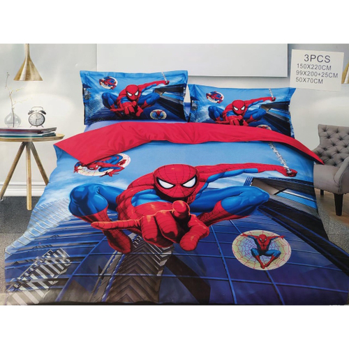 Jogo de Cama Infantil Solteiro Homem Aranha 2 Peças Marvel Cinza