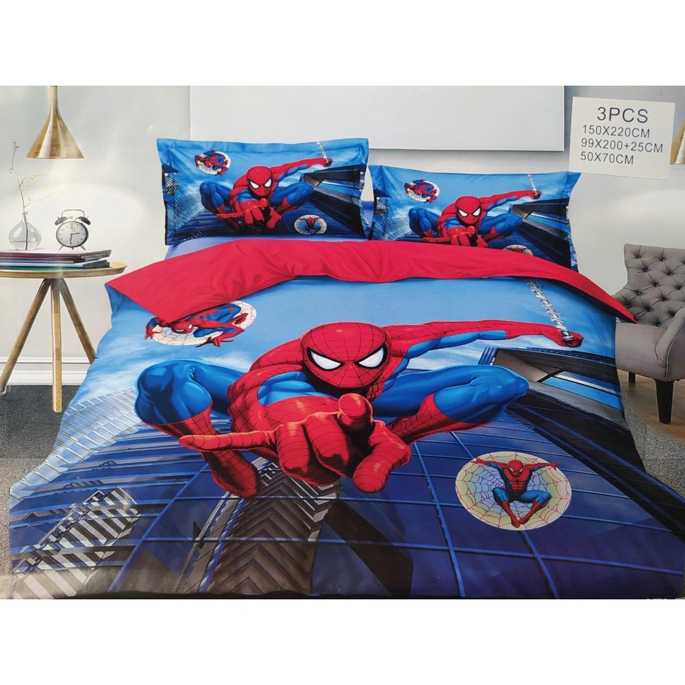 Jogo De Cama Infantil Homem Aranha Marvel Azul Escuro, Lojas Torra