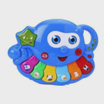 Teclado Piano Polvo Musical Brinquedo Bebê Criança Luz Educativo! (Azul)