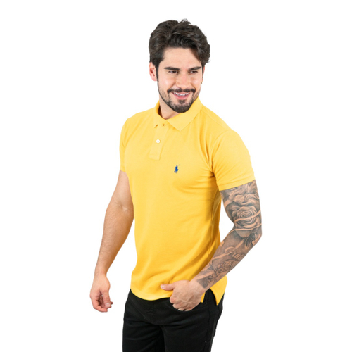 Camisa Masculina Polo Ralph Lauren Amarela - Dona Chica Brechó Online