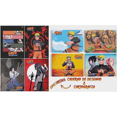 Sketchbook/caderno Para Desenhar Naruto Shippuden Animie