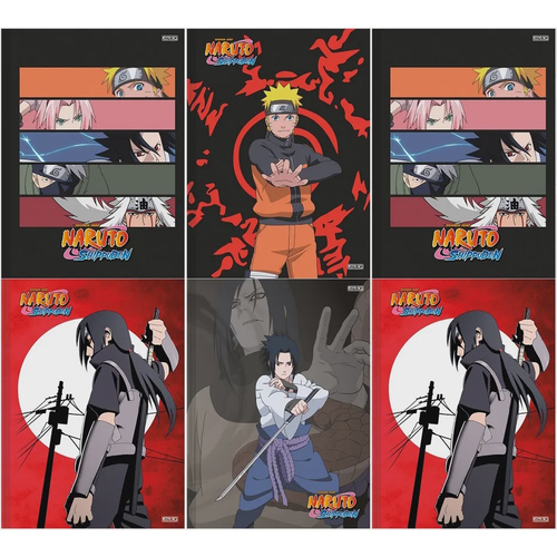 Kit 2 Cadernos Naruto Shippuden Brochurinha Pequeno 80 Fls Naruto