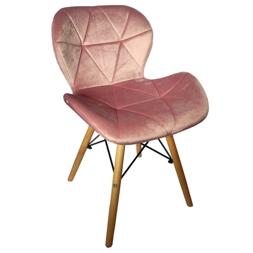 Cadeira Charles Eames Eiffel Slim Wood Estofada Rosa Em Promo O Ofertas Na Americanas