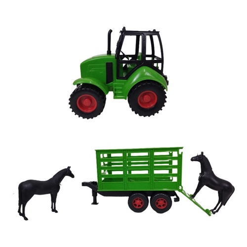 Trator Com Carreta Transporta Toras Brinquedo Da Fazenda em Promoção na  Americanas