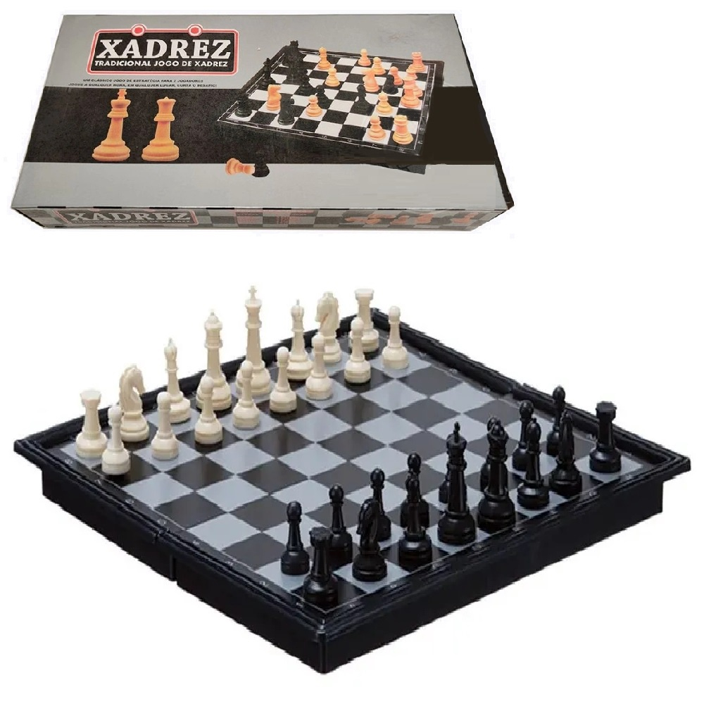 Tabuleiro Xadrez Dobrável Magnético 19x19cm - Art Game em Promoção