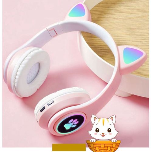 Fone De Ouvido Bluetooth Orelha Gatinho Infantil Led Sem Fio - Cem  Tecnologias