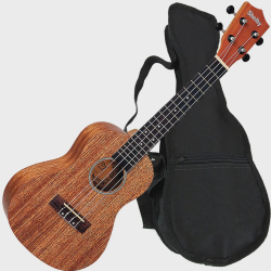 Kit Ukulele Concerto Acústico Mogno c/ Capa Su23m Shelby Menor preço em Kit Ukulele Concerto Acústico Mogno c/ Capa Su23m Shelby
