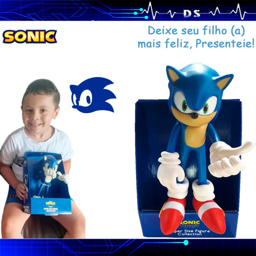 Boneco Sonic Azul Generation Desenho Gamer em Promoção na Americanas