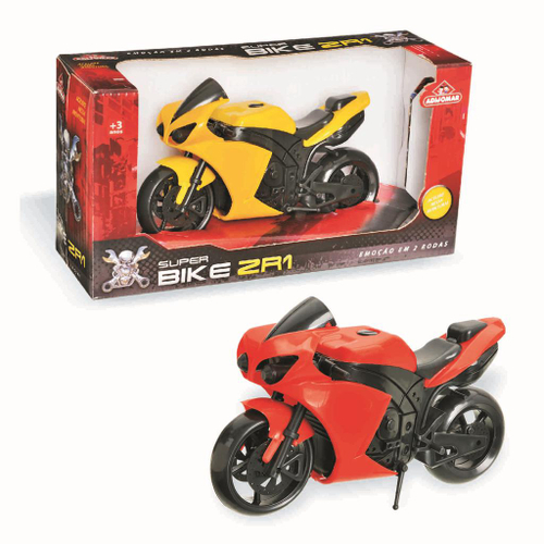 Kit 4 Moto Esportiva de Brinquedo 19cm Super Moto 1000 Brinquedo