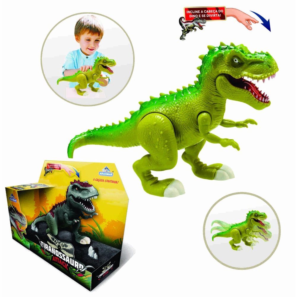 Dinossauro Tiranossauro Rex Mega Toy Adijomar Brinquedos