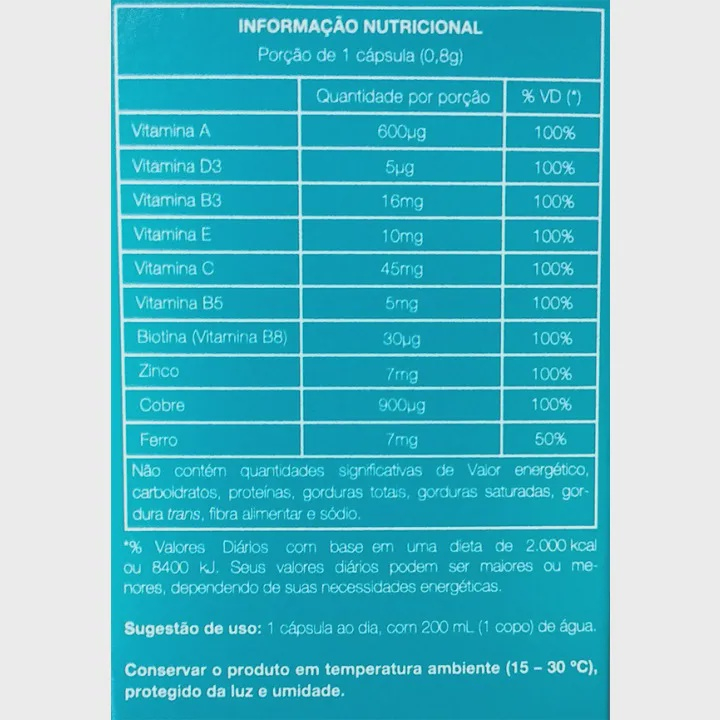 Nouve Biotin Mantecorp 30 Cápsulas