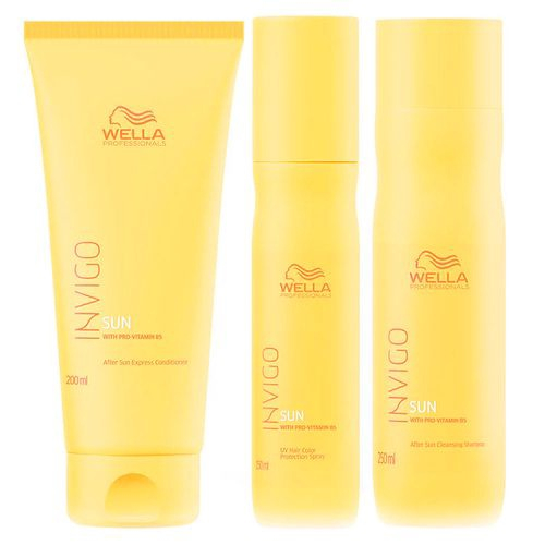 Kit Invigo Sun Wella Shampoo Ml Condicionador Ml Leave In