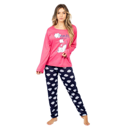 Conjunto Pijama Feminino Adulto Outono Inverno Longo Conforto Estampado Menor preço em Conjunto Pijama Feminino Adulto Outono Inverno Longo Conforto Estampado