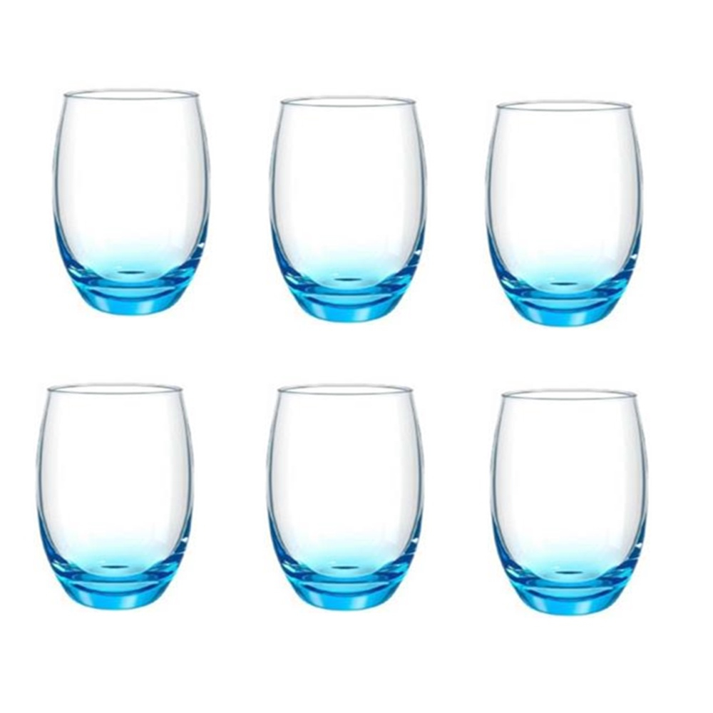 Jogo 6 Copos Vidro Bellize Azul 450ml Cisper em Promoção na Americanas