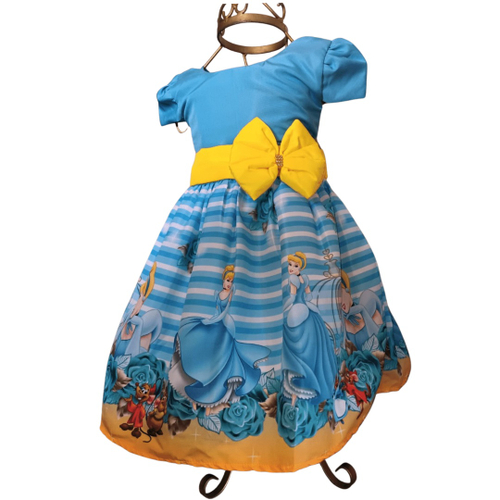 Vestido Infantil Temático Princesas Lindos