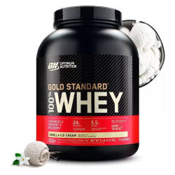 100% Whey Protein Gold Standard Vanilla Ice Cream - Optimum Nutrition - 2,27 kg Menor preço em 100% Whey Protein Gold Standard Vanilla Ice Cream - Optimum Nutrition - 2,27 kg