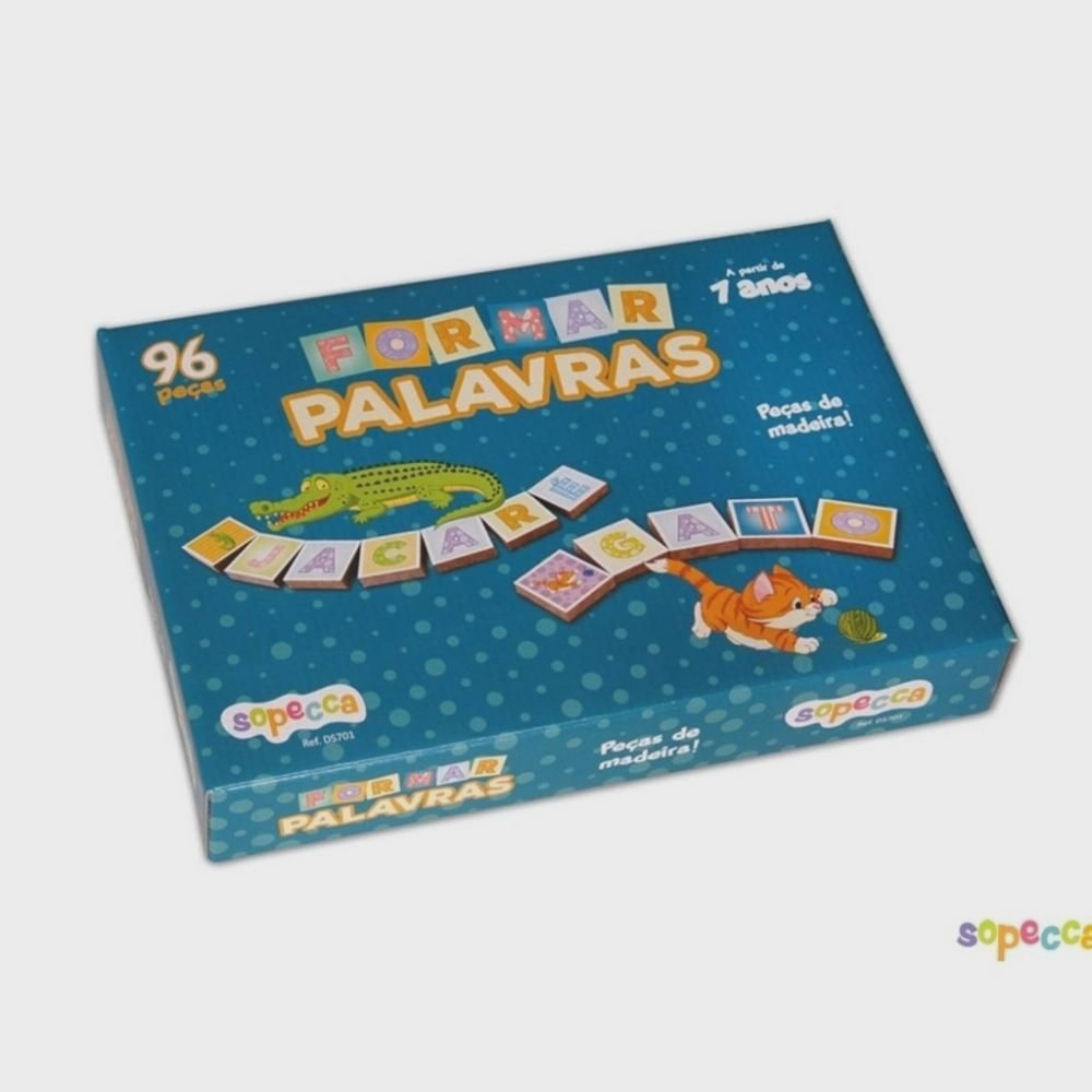 Jogo Educativo De Alfabetização Formando Palavras Em Madeira em Promoção na  Americanas