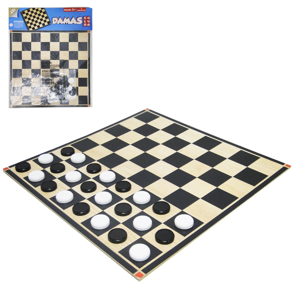 Jogo de Damas Madeira - Checkers