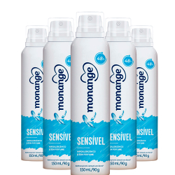 Kit com 5 Desodorante Antitranspirante Monange Sensível Hipoalergênico 150ml é boa?
