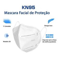 Kit 10 Máscaras KN95 com Clip Nasal - Proteção Máxima com 5 Camadas N95 KN95 PFF2 Menor preço em Kit 10 Máscaras KN95 com Clip Nasal - Proteção Máxima com 5 Camadas N95 KN95 PFF2