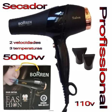 Secador De Cabelo Profissional 5000w Bivolt Rápido E Leve