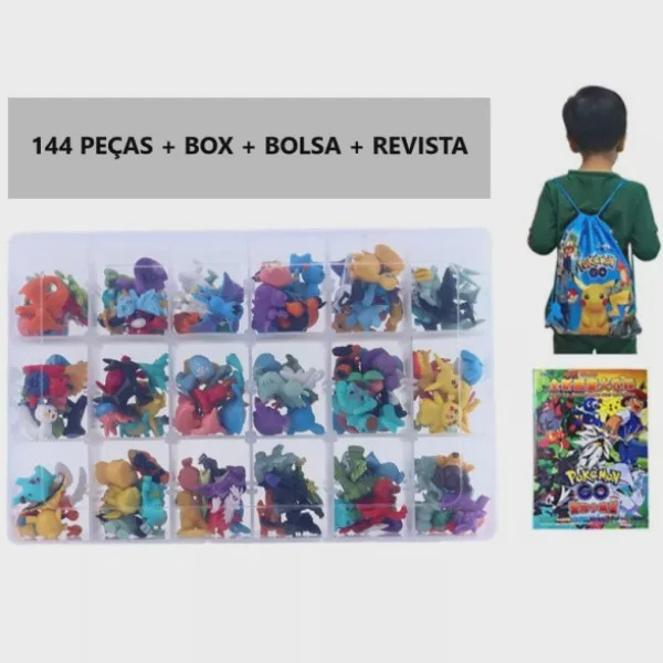 Animes Pokémon Kit 144pçs Coleção de Brinquedos 2-3cm;TAKARA TOMY;Fantoche;