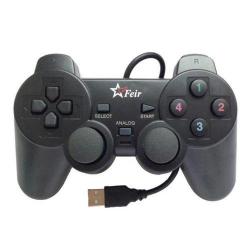 Controle Usb para pc Computador Notebook Joystick Dualshock Analógico - Feir FR-202 Menor preço em Controle Usb para pc Computador Notebook Joystick Dualshock Analógico - Feir FR-202