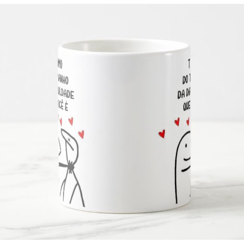 Caneca meme flork te amo do tamanho da dificuldade - Artgeek