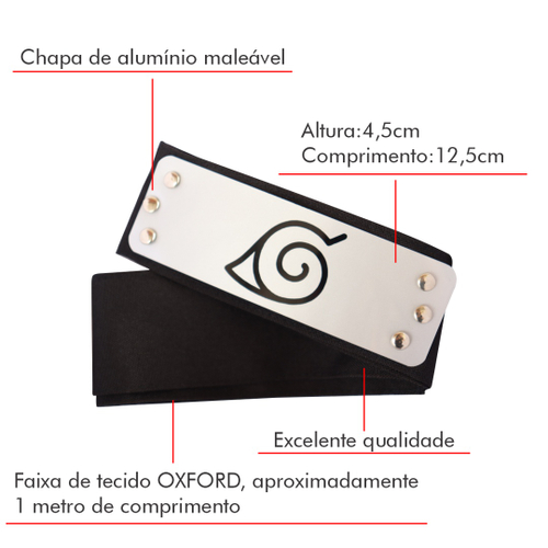 Bandana Naruto Cosplay Akatsuki Aldeia Ninja Faixa Anime em Promoção na  Americanas