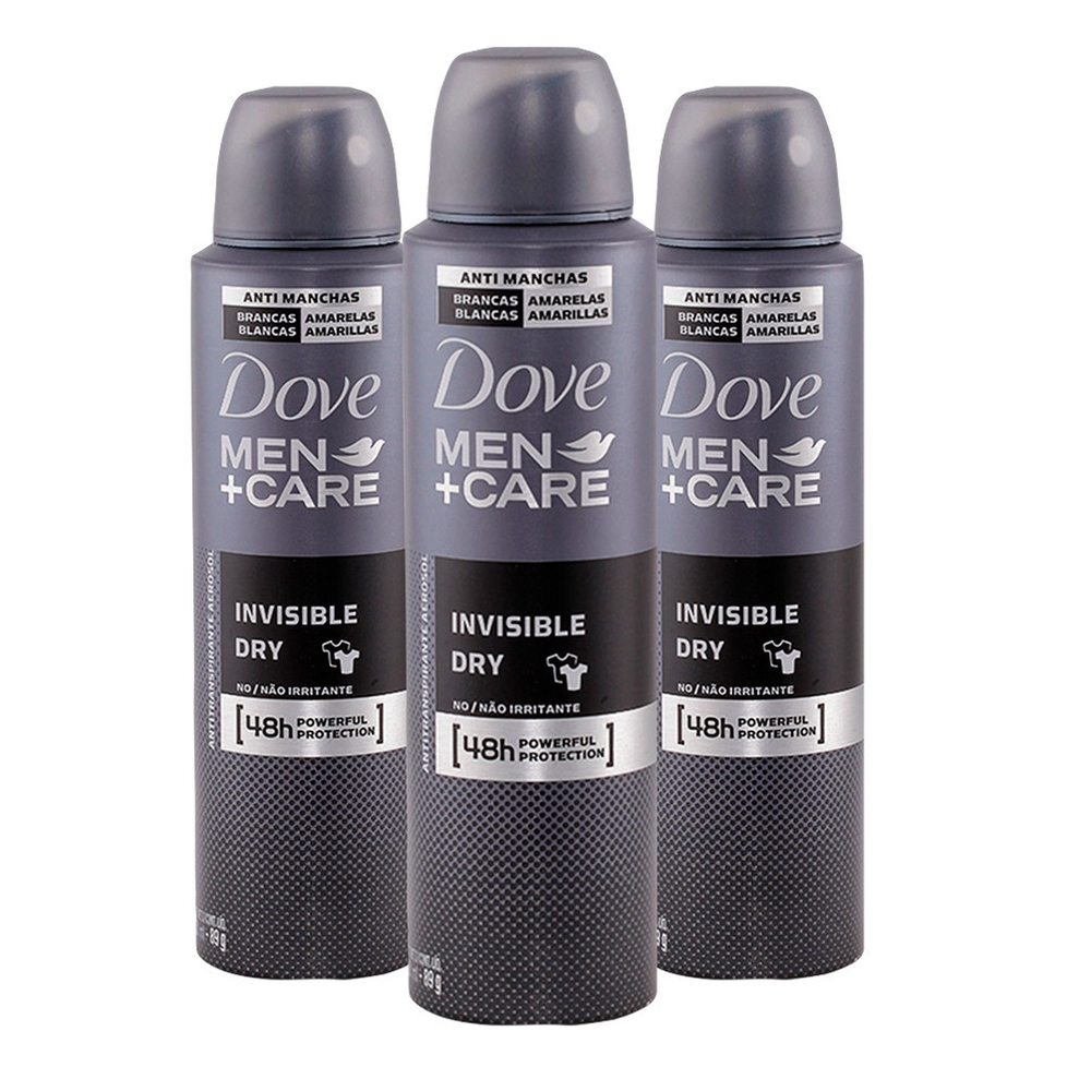 Kit com 3 Desodorante Dove Men + Care Invisible Dry Antitranspirante 48H  89g em Promoção | Ofertas na Americanas