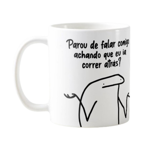 Estampa Caneca MEME BONECO PALITO com frase QUANTA HUMILHAÇÃO POR