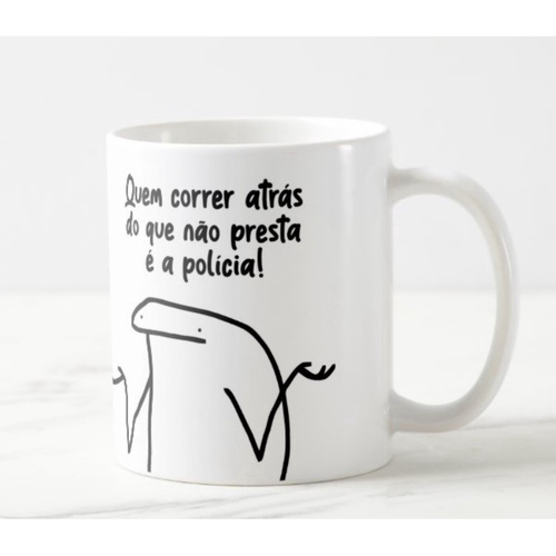 Caneca Flork Mano do Céu Boneco de Palito Meme Giria de SP