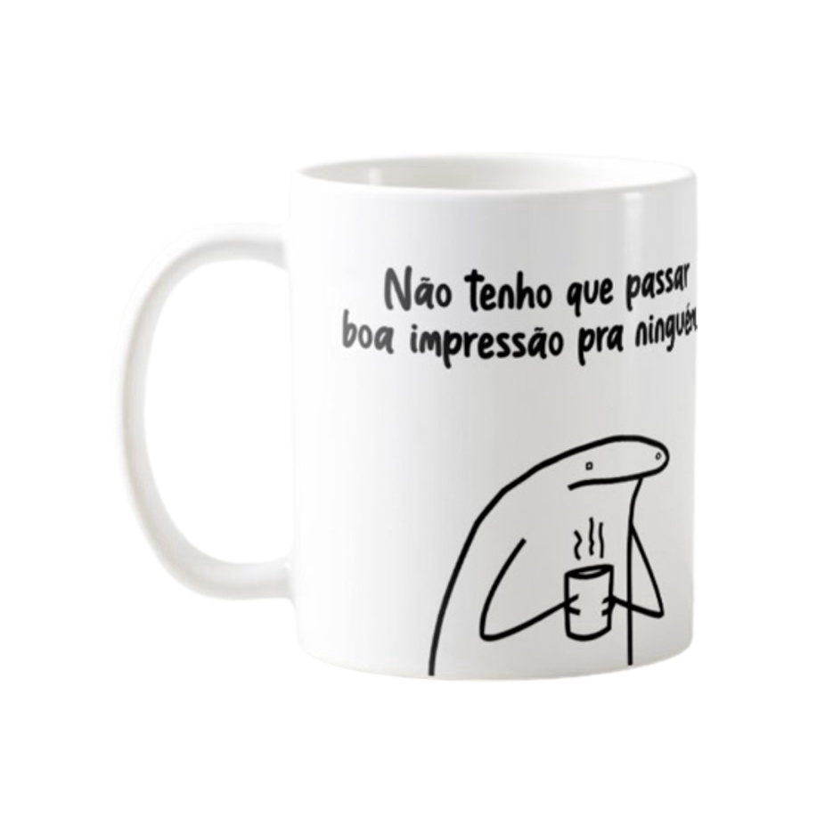 Caneca meme boneco palito flork eu eu quero tocar no Shoptime